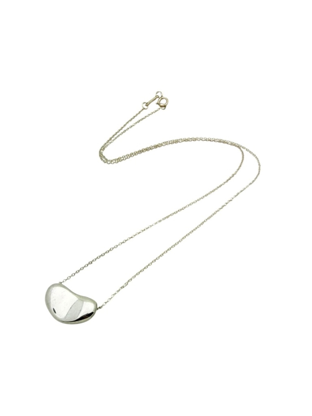 Tiffany Elsa Peretti sterling 18mm Medium 'Bean' necklace, 16" chain - Picture 2 of 5